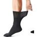 Polawind Men's Diabetic Socks Size 10-13 - Loose Top Ankle Socks for Edema Neuropathy - Non Binding Diabetes Socks (1 Pair, Black) - Buy Online on GoSupps.com