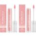 Nuvilo Moisture-absorbing pink lip gloss with fine shimmer - non-sticky and long-lasting color enhances lip volume and softness (2 pcs)