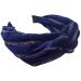 Topkids Accessories Velvet and Lurex Twist Alice Bands Adult Women Hair Accessories for Women Hair Bands for Women Thick Headband Womens Headbands Head Bands Adult Women (Navy Blue)