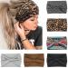 IVARYSS Wide Headbands for Women, Boho Knotted Head Wraps Turbans, Large African Style Head Bands Hair Accessories, 6 Pack Boho Color