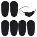 6pcs Eye Patches for Glasses Reusable Non-Woven Fabric Eye Patch to Cover Left Right Eye Improve Vision for Kids' & Adults' Lazy Eye Amblyopia Strabismus (Black Medium Size)