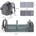 Baby Diaper Bag Backpack with Changing Station, USB Port, Sunshade, Toy Bar - Heather Grey - Buy Online on GoSupps.com