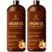 Argan Oil Shampoo and Conditioner Set for Men and Women - Hydrating and Nourishing Sulfate Free Shampoo Conditioner Set for All Hair Types - Hydrating and Nourishing Daily Hair Care - 16 fl oz Each