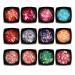 Festival glitter face gel 12 colors set body glitter gel with different shapes festival accessories for women glitter makeup set for nail art face hair eyeshadow eyes