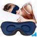 Boniesun 2022 Luxury Slim Eye Mask for Sleeping Blackout Sleep Mask for Women Men Night Sleeping Mask for Side Sleepers-Navy Blue