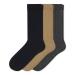 Sugar Free Sox Health & Comfort Mens Diabetic Socks Ribbed Mid-Calf 3 Pairs (10-13  Black/Ch Grey/Khaki)