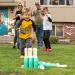 Sterling Sports Wooden Lawn Bowling Set - 9 Skittles, Carrying Bag - Indoor/Outdoor Game - Green/Turquoise and Gray - Buy Online on GoSupps.com