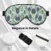 Green Tropical Leaves Print Unisex Sleep Mask - Double-Sided Eye Mask for Sound Sleep & Skin Care - Buy Online on GoSupps.com