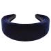Zac's Alter Ego 50mm Very Wide Smooth Velvet Padded Retro Vintage Aliceband Navy Blue