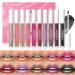 Lip Glosses 10 Colors Shimmery Lip Glosses for Girls and Women Lip Moisturizing Treatment Nourishing Lip Gloss Long-lasting Moisturizing Highlighting Lip Glow Set(Set-B)