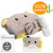 JM Organic Bamboo Hooded Baby Towel - Hypoallergenic & Absorbent - Perfect Baby Gift Set with Washcloth & Laundry Bag - Happy Elephant - Buy Online on GoSupps.com