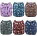 Anmababy 6 Reusable Pocket Cloth Diapers +6 Bamboo Inserts and 1 Dry/Wet Bag. 6 Pack-gril-2