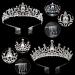 Zocone 4 Pack Crystal Rhinestone Bridal Tiara & Birthday Queen Sash - Silver Wedding Crown for Women, Flower Girls, Birthday Headband - Princess Crowns with Comb - Buy Online on GoSupps.com