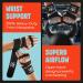 Mava Cross-Training Gloves with Wrist Support | Fitness Weight Lifting & Gym | Silicone Padding | Black XS for Men & Women - International Shipping Available - Buy Online on GoSupps.com
