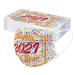 BEUU 30PCS Disposable Face_Mack for Adult 2021 Happy New Year Face Bandanas 3-Layer Non-Woven with Elastic Earloops