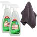 Wilosc White Vinegar Cleaning Bundle (2x500ml) Including Premium Microfibre Cloth | Natural Cleaning Products | Natural Kettle Descaler & Limescale Remover |