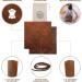 Genuine Full Grain Buffalo Leather Sheets for Earrings, Wallets & Crafts - Dark Brown & Russet Brown - 12x12 (2 Sheets + Cord) by MOONSTER - Buy Online on GoSupps.com