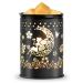 Electric wax warmer made of metal wax warmer candlestick burner candlestick candlestick candlestick for home office decor and gifts for vacation (moon/flower fairy) 01-B0CCRGCT