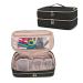 Teamoy Double-Layer Travel Storage Bag Compatible with Dyson Supersonic Hair Dryer Blow Dryer Storage Bag Portable Travel Organizer Bag for Hair Dryer and Attachments Black(BAG ONLY)