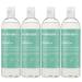 Naturally Derived Shower Gel Body Wash - Paraben Phthlate Free Energizing Australian Peppermint Oil - Moisturizing Body Wash for Women - 16.9 fl oz 4PK