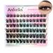 Self Adhesive Eyelashes Clusters 10-18mm 72 Pcs Press On Lashes Pre-Glued Eyelash Clusters No Glue Need Soft Self Adhesive Lashes Natural Look Lash Extension D Curl Eyelash Clusters by Anforlin Self Adhesive Cluster Lashes-Fluffy-72Pcs