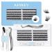 KevKev Eyelash Extension Kit 120pcs Individual Lashes with Bond and Seal DIY Lash Extension Kit D Curl Cluster Lashes Glue Bond and Seal with Lash Tweezers for Eyelash Extensions (Ocean 10-16mix) D-Mix (10-16mm) Kit Ocean