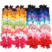 40Piece 3 Inch Boutique Grosgrain Ribbon Pinwheel Hair Bows Alligator Clips For Girls Toddlers Accessories Teens Gifts In Pairs Solid