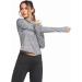 Pinspark Women's Long Sleeve Crop Top Quarter Zip Pullover - Grey, Small - Buy Online on GoSupps.com