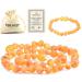 RAW Baltic Amber Necklace and Bracelet Gift Set - Certified Authentic Natural Amber from Baltic Region