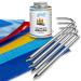 Cloud 9 Professional Vinyl Repair Patch Kit for Inflatable Bounce House with Hold Down Stakes