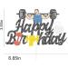 Weightlifting Cake Topper Gym Happy Birthday Cake Decorations Glitter Weight Lifting Themed Cake Toppers Fitness Barbell Kettlebell Party Decor Supplies for Men Women Boy Girl and Fitness Lovers - Buy Online on GoSupps.com