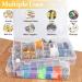 2 Pack 24 Grid Clear Plastic Organizer Box with Adjustable Divider - Craft and Bead Storage Container for DIY Jewelry, Tackles - Includes Label Stickers - Buy Online on GoSupps.com