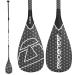 AQUBONA SUP Paddle- 3 Pieces 100% Carbon Fiber Adjustable Stand Up Paddle Board Paddle, Portable Durable Floating Paddle Board. (1.65lb/0.75kg)