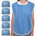 Fovolat Elderly Bibs - 5 Elderly Women Bibs Terry Bib Cloth Protector Washable and Reusable Bibs Clothing Protectors for Elderly Seniors - Buy Online on GoSupps.com