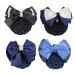 AUEAR  4 Pcs Satin Hair Bow with Snood Net Barrette Bowknot Hair Clip Bun Cover Hairnets for Women