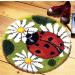 Beyond Your Thoughts Model Latch Hook Kit Rug Pattern Printed Sewing Kit Classic Crochet Needlework Craft Shaggy Rug Cute Carpet Animal Ladybug 025 for Kids & Adults 16 by 16 Inch Green
