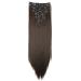 CAISHA by PRETTYSHOP XXL 20" Long 8 Pieces Set Clip In Extensions Hair Extension Synthetic Fiber Hairpiece Straight Brunette CES104 brunette #8 CES104