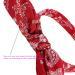 Lvyeer 4 Pack Paisley Print Bow Headbands for Women - Rabbit Ear Headwrap Hair Accessories for Girls - Style1 (White Red Navy Blue Black) - Buy Online on GoSupps.com