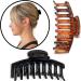 2PCS Non-Slip Hair Claw Clips Set for Women & Girls - Strong Hold, Fine Hair Grip in Black/Brown - Buy Online on GoSupps.com