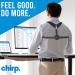 Chirp Upper Back Posture Corrector for Men and Women - Adjustable Shoulder and Back Brace for Posture Alignment - Black - Buy Online on GoSupps.com