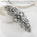 Vintage Flower Hair Barrette - Antique Style Hair Clip for Women, Sparkly Silver Hair Accessory for Wedding, Prom - Crystal Grip Jewellery - Buy Online on GoSupps.com