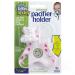 Baby Buddy Universal Pacifier Holder Clip -Snaps To Paci Or Attach With Universal-Fit Silicone Ring  Pacifier Clip  For Babies 4 Months And Up/Toddler Boys & Girls  Baby Must Haves  Pinky Dots