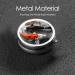 Three Koi Carp Portable Metal Pill Box - Round Mini 3-Compartment Design for Small Pills | Travel Essential | Black - Buy Online on GoSupps.com
