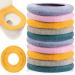 Riakrum 10 Pcs Toilet Seat Cover Pads Soft Thicker Toilet Seat Cushion Cover Stretchable Washable Comfortable Toilet Seat Warmer for Bathroom Travel Kids
