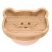 Casual children wooden plucker children's plates made of bamboo suction cup made of silicone slipproof/platter Little Chums Mouse pink 1 piece (1 Pack)