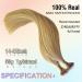 KOCONI Nano Ring Real Human Hair Extensions 18 Inch #18/613 Ash Blonde Mix Bleach Blonde | Remy Nano Tip Hair Extension 50g - Buy Online on GoSupps.com