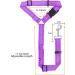 Adjustable Safety Harness Dog - Heavy Duty Elastic Buffer & 360 Rotary Carabiner - Purple Headrest Type - Nylon Pet Seating Straps for International Shipping - Buy Online on GoSupps.com
