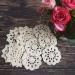 TOSSEY 12PCS Mini Vintage Handmade Crochet Doilies Flowers 100% Cotton Crochet Doilies Appliques Patches for Clothing Headbands Hats Gift Package Need (Beige) Beige 3" - Buy Online on GoSupps.com