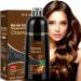 RILSIC 500ml Hair Dye Shampoo 3 in 1 Instant Hair Colour Shampoo Hair Dye Natural Colour Long Lasting Shampoo for Coloured Hair for Men and Women (Dark Brown)