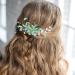 Uonlytech Comb Hair Comb Metal Flower Hair Comb Bride Wedding Hair Comb Crystal Wedding Hair Side Comb Rhinestone Bridal Hair Comb for Brides Women Girls(Green) Pearl Hair Rhinestone - Buy Online on GoSupps.com